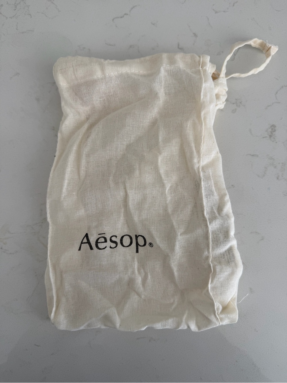 Aēsop Cream Drawstring Cotton Pouch